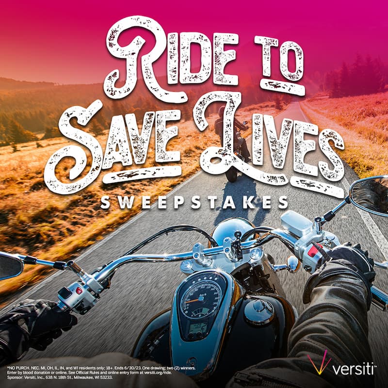 Motorcycle Rider Enjoying the Open Road | Ride to Save Lives Sweepstakes
