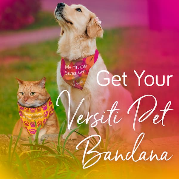Get Your Versiti Pet Bandana